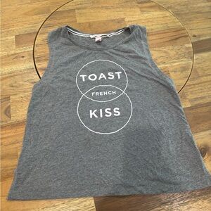 Victoria's Secret Gray Sleeveless Muscle Tee Crop